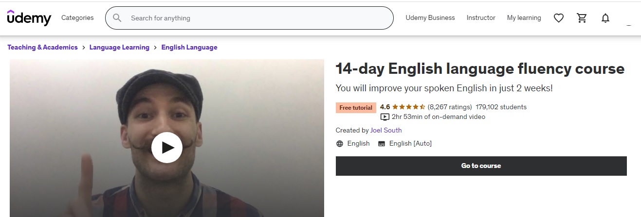 14-day English language fluency course_Open resource